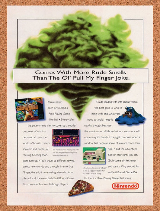 1995 Earthbound SNES Original Ad v1 - for just $18.29! 