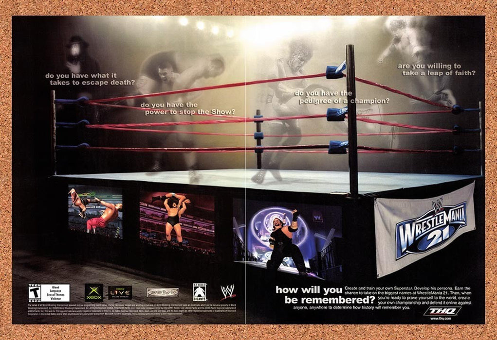 2005 WWE Wrestlemania 21 Xbox Original Advertisement v1 - for just $23.99! 