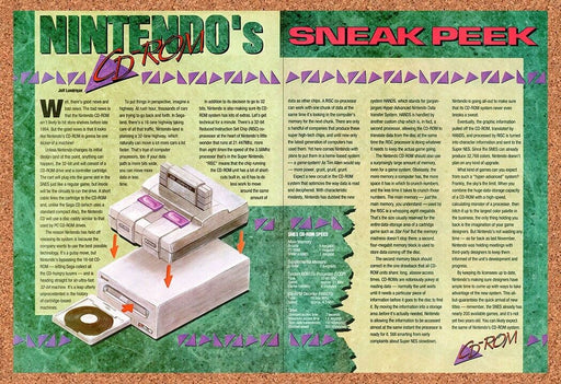 1993 Nintendo SNES CD-ROM Console Original Ad v5 - for just $21.49! 
