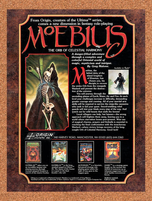 1986 Moebius Apple II Original Ad v1 - for just $19.49! 