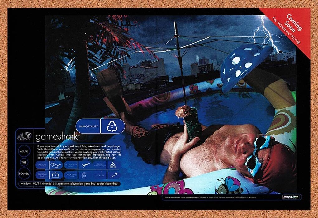 1998 GameShark Video Game Enhancer Original Advertisement v3 - for just $23.99! 