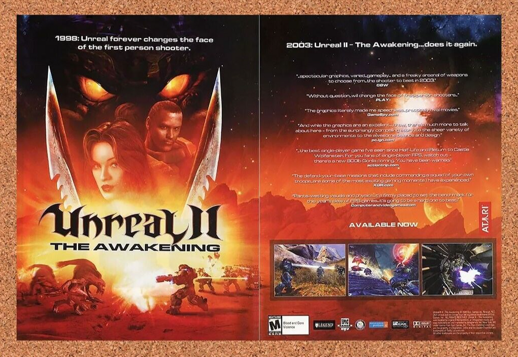 2005 Unreal II The Awakening PC Original Ad v1 - for just $21.49! 