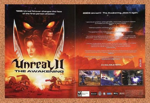 2005 Unreal II The Awakening PC Original Ad v1 - for just $21.49! 