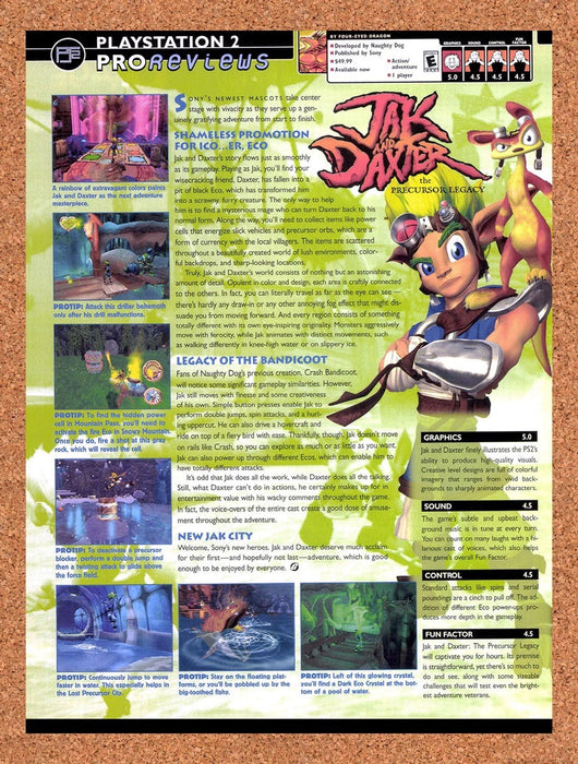 2002 Jak And Daxter The Precursor Legacy PS2 Original Advertisement vr1 - for just $19.49! 