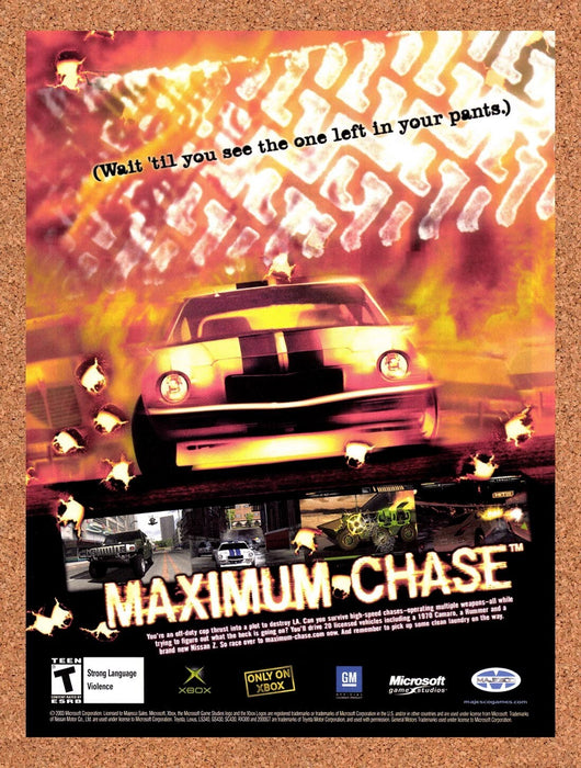 2003 Maximum Chase Xbox Original Ad v1 - for just $17.99! 