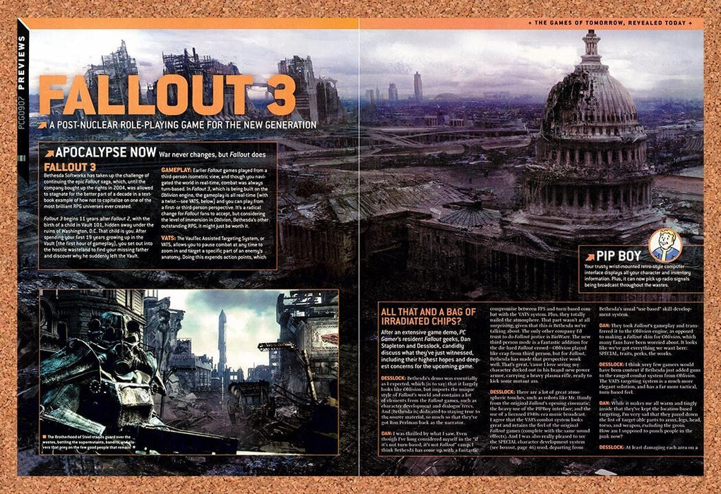 2007 Fallout 3 PC Review Original Ad v3 - for just $21.49! 