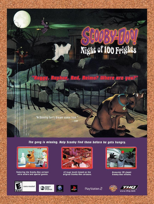 2002 Scooby-Doo Night Of 100 Frights PS2 Original Advertisement v3 - for just $19.49! 