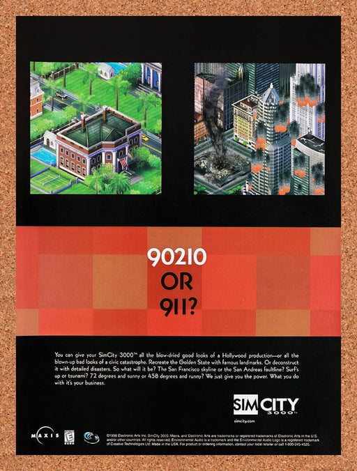 1999 Sim City 3000 PC Original Ad v3 - for just $15.29! 