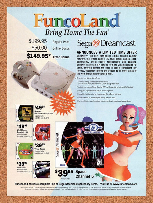 2000 FuncoLand Original Space Channel 5 Ad v4 - for just $17.99! 