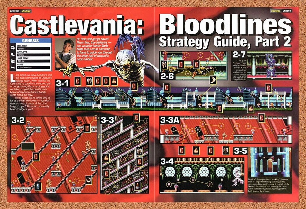1994 Castlevania Bloodlines Genesis Original Ad v2 - for just $23.49! 