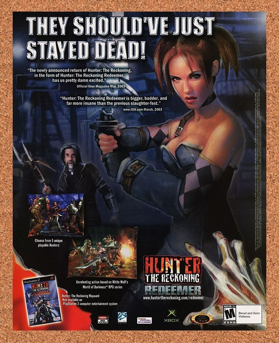 2005 Hunter The Reckoning Redeemer PS2 Original Ad - for just $17.99! 