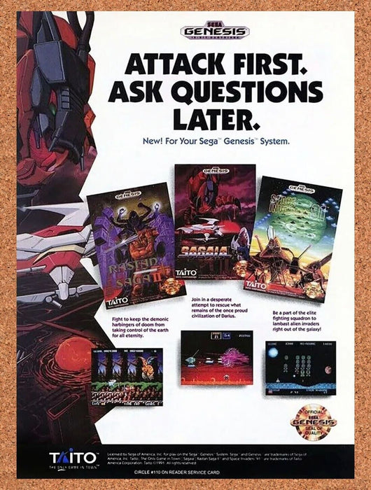 1993 Taito Sega Genesis Games Original Ad - for just $17.99! 