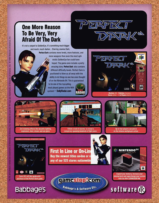 2002 Perfect Dark N64 Original Babbages Ad v1 - for just $17.99! 