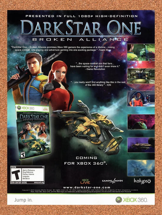 2010 Dark Star One Broken Alliance Xbox 360 Original Ad v1 - for just $17.99! 