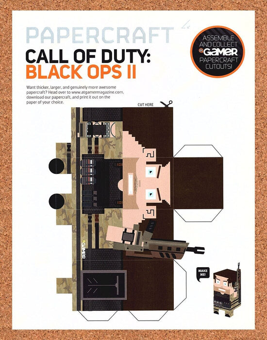 2012 Call Of Duty Black Ops II PaperCraft Original Collectible Insert Ad - for just $18.99! 
