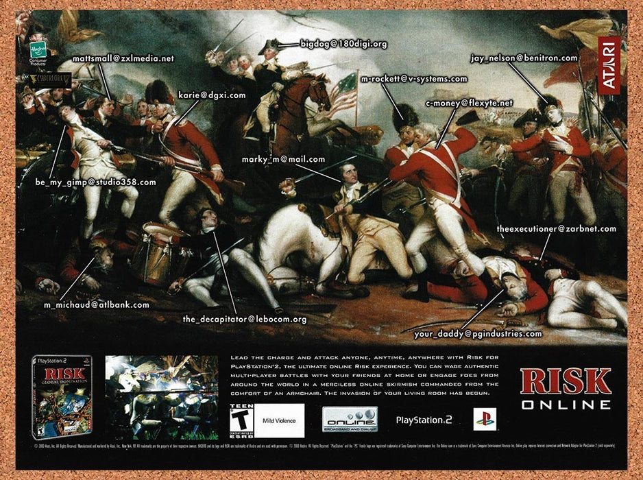 2003 Risk Online PS2 Original Advertisement v1 - for just $19.49! 