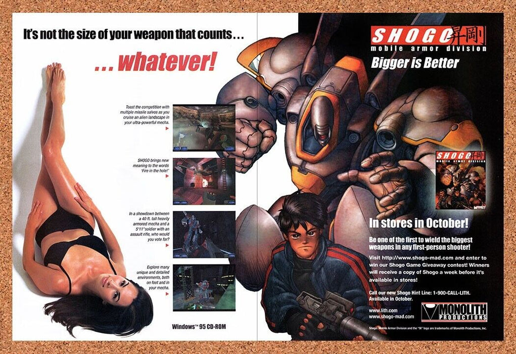 1998 Shogo Mobile Armor Division PC Original Ad v2 - for just $22.99! 
