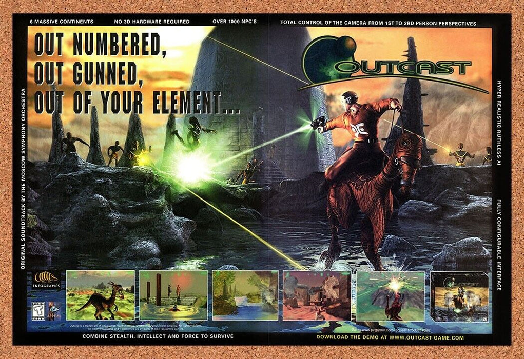 1999 Outcast PC Original Ad - for just $21.49! 