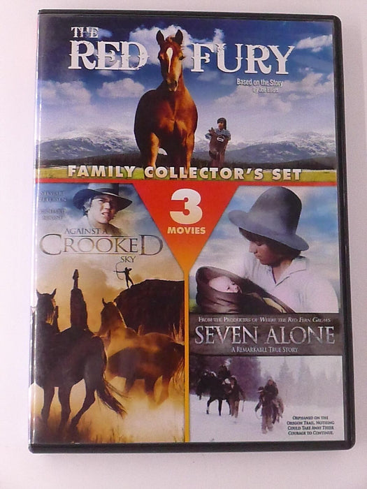 The Red Fury, Against a Crooked Sky, Seven Alone (DVD, 3-film) - K5 - for just $2.25! 