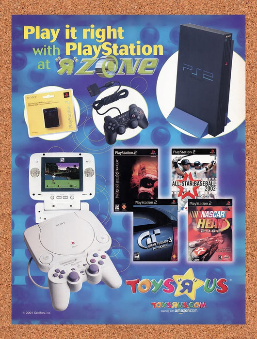 2001 Toys R Us PlayStation R Zone Original Ad v8 - for just $17.99! 