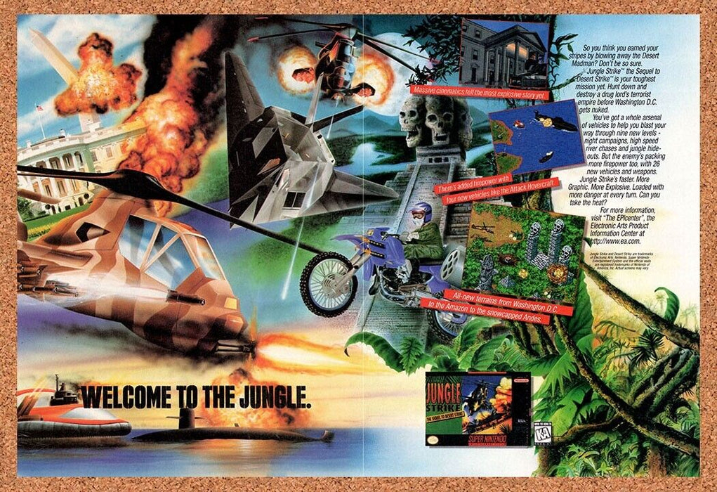 1995 Jungle Strike SNES Original Ad v3 - for just $21.49! 