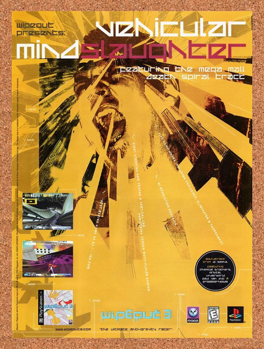1999 Wipeout 3 PS1 Original Ad v1 - for just $17.99! 