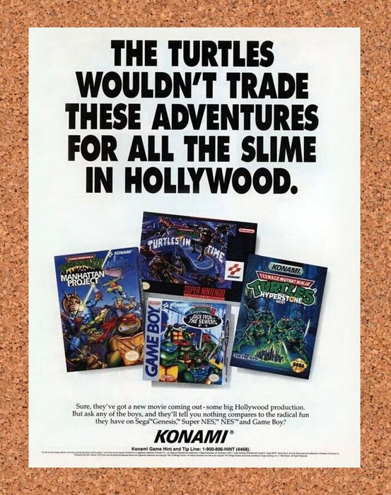 1993 Konami TMNT Games For Nintendo Original Ad v1 - for just $17.99! 