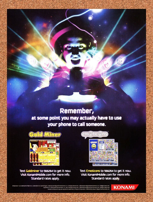 2008 Konami Mobile Games Original Ad v1 - for just $17.99! 