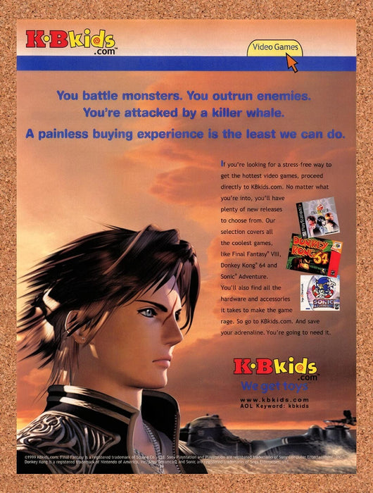 1999 Final Fantasy VIII KB Kids Original Ad v8 - for just $18.99! 