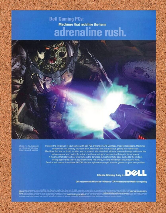 2005 Unreal II PC Original Dell XPS Ad v1 - for just $17.99! 