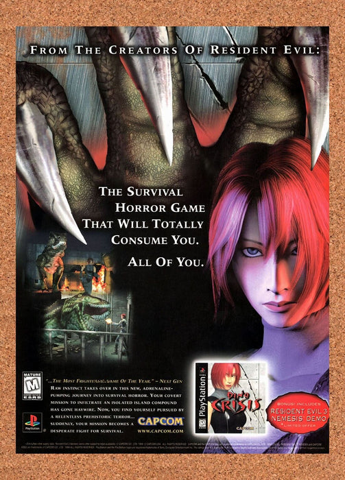 1999 Dino Crisis PS1 Original Ad v3 - for just $18.29! 