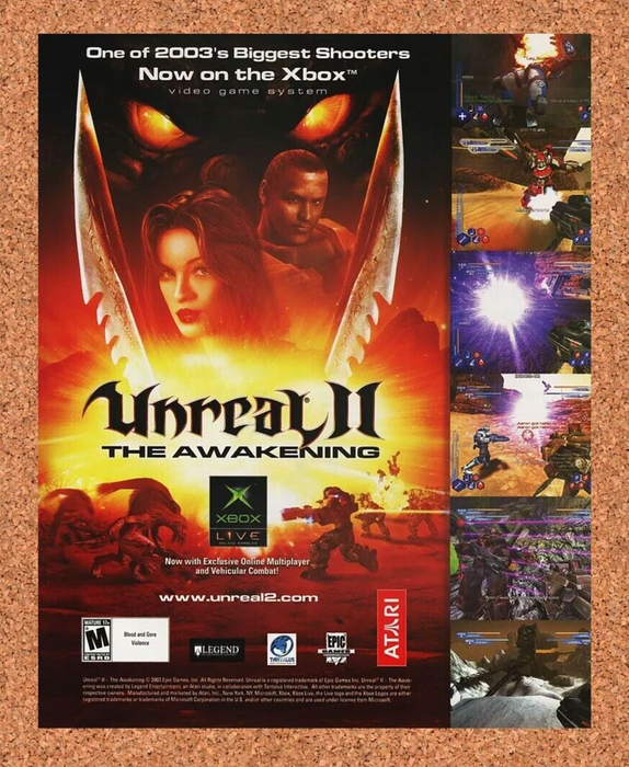 2005 Unreal II The Awakening Xbox Original Ad v3 - for just $17.99! 