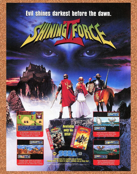 1994 Shining Force II Genesis Original Ad v1 - for just $17.99! 