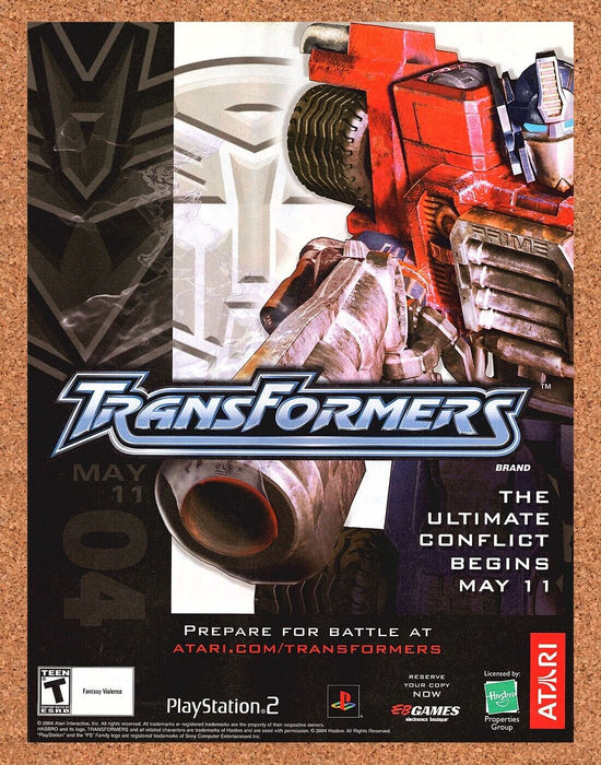2004 Transformers PS2 Original Ad - for just $17.99! 