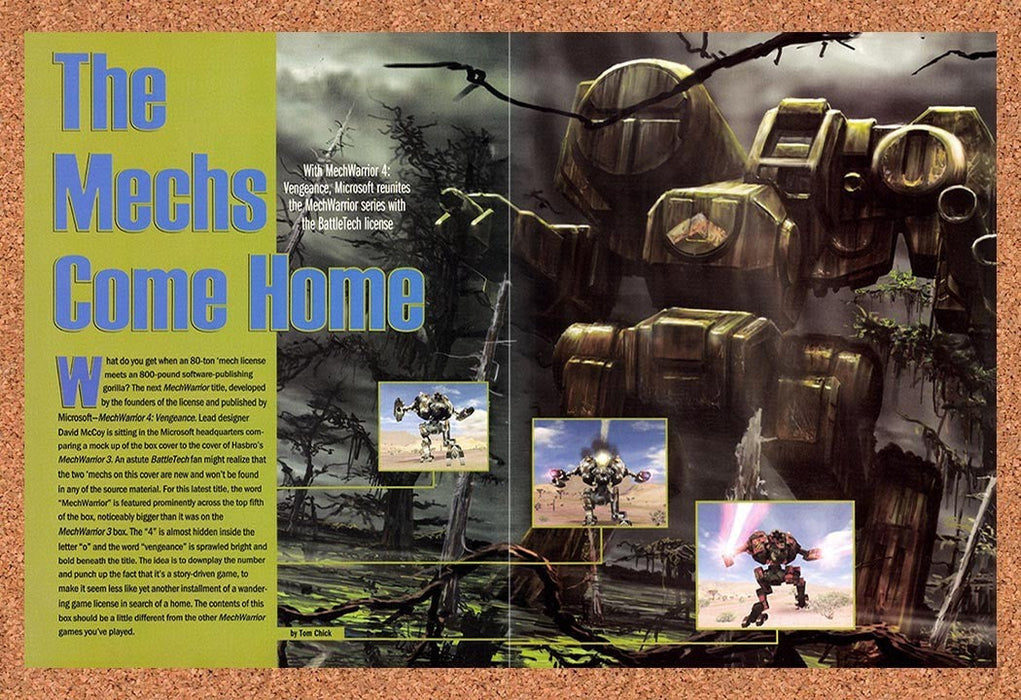 2000 MechWarrior 4 Vengeance PC Original Advertisement vr1 - for just $23.99! 