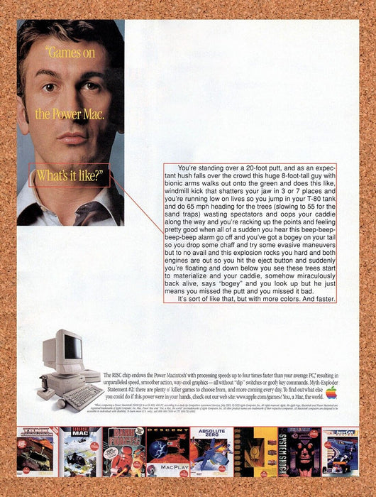 1995 Games On the Power Mac Original Apple Ad - for just $17.99! 