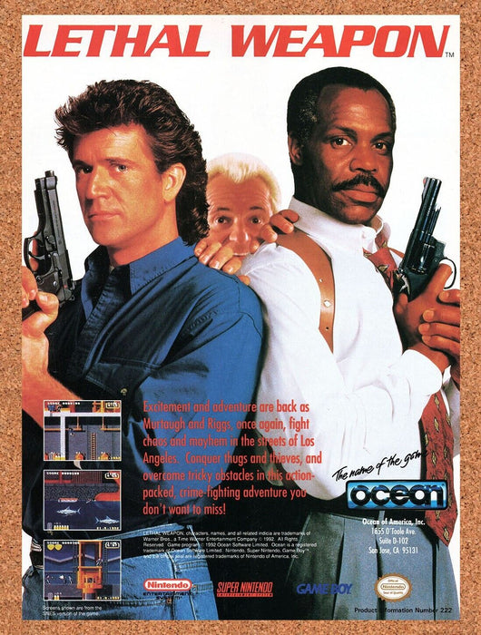 1993 Lethal Weapon SNES Original Ad v1 - for just $17.99! 