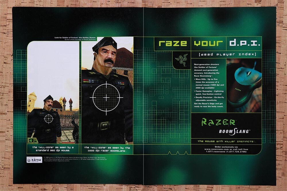 1999 Solder Of Fortune 1 Razer Boomslang Original Ad v1 - for just $21.49! 