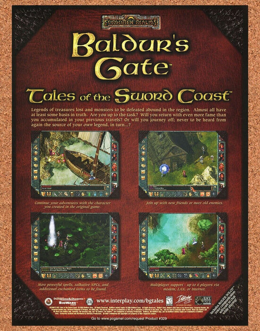 2001 Baldur's Gate Tales Of Sword Coast PC Original Ad - for just $17.99! 