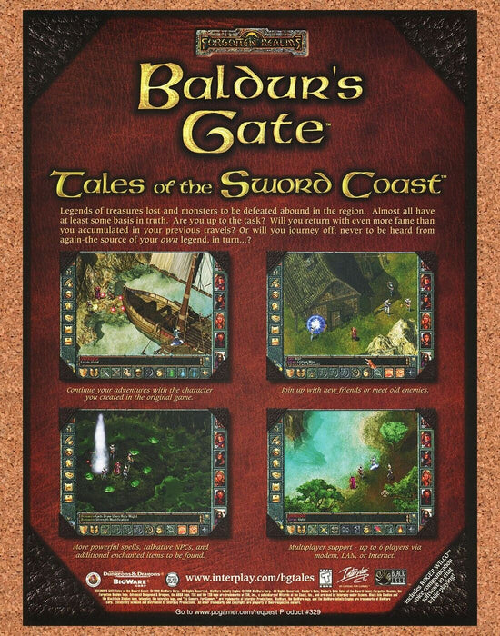 2001 Baldur's Gate Tales Of Sword Coast PC Original Ad - for just $17.99! 