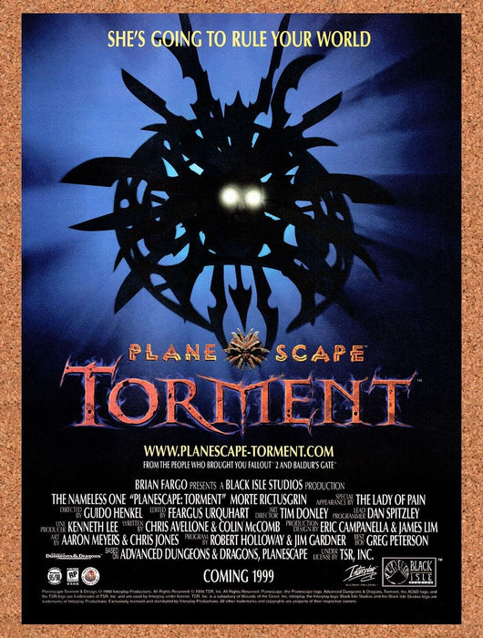 1998 PlaneScape Torment PC Original Ad v4 - for just $17.99! 
