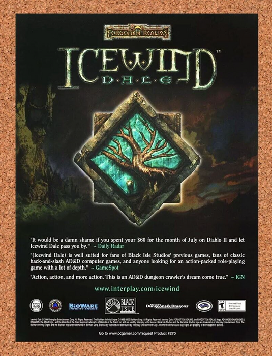 2002 Icewind Dale PC Original Ad v1 - for just $17.99! 