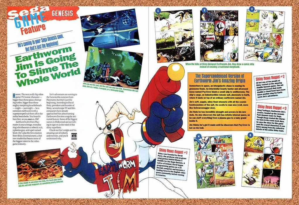 1994 Earthworm Jim Genesis Original Ad v8 - for just $21.49! 
