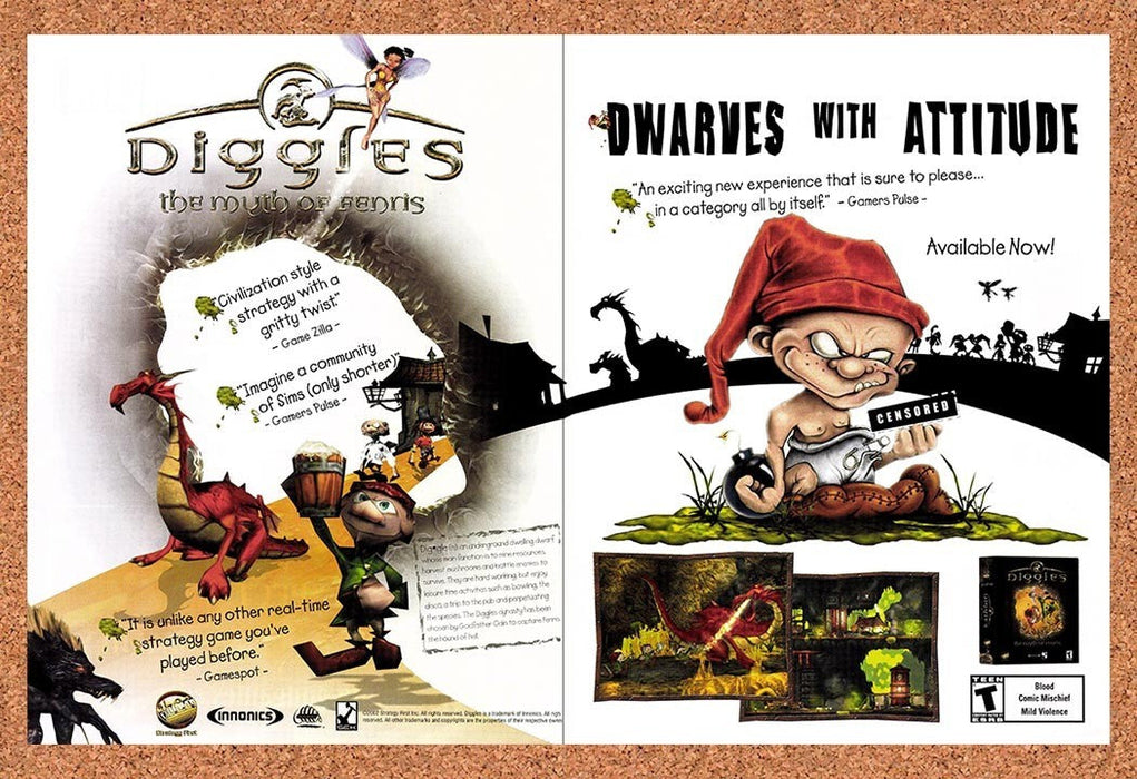 2002 Diggles Myth Of Fenris PC Original Advertisement v2 - for just $23.99! 