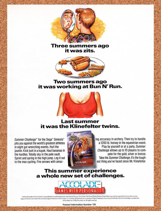 1993 Summer Challenge NES Original Ad v1 - for just $17.99! 