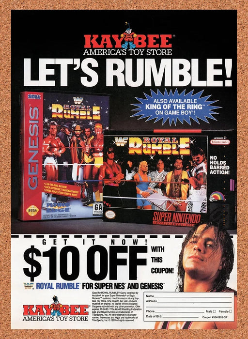 1993 WWF Royal Rumble Kaybee Rebate Original Advertisement v4 - for just $19.49! 