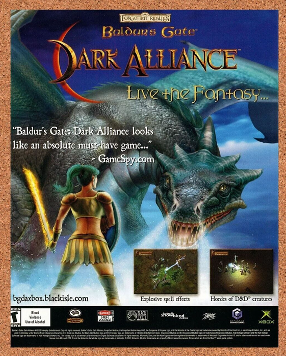 2003 Baldur's Gate Dark Alliance PS2 Original Ad - for just $17.99! 