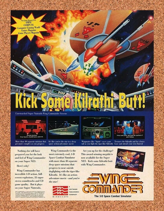 1994 Wing Commander SNES Original Ad v1 - for just $17.99! 