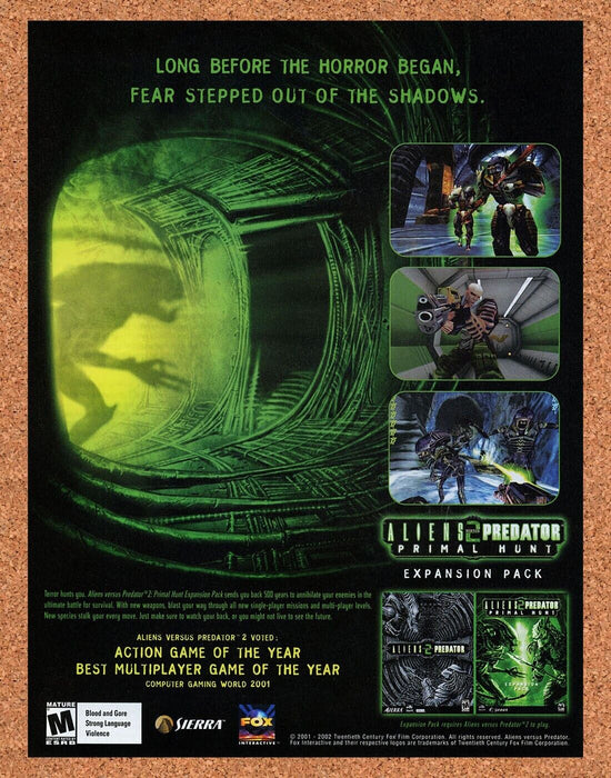 2004 Aliens vs Predator 2 Primal Hunt PC Original Ad v1 - for just $19.99! 