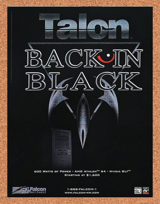 2007 Falcon Northwest Original Talin Gaming Ad - for just $17.99! 